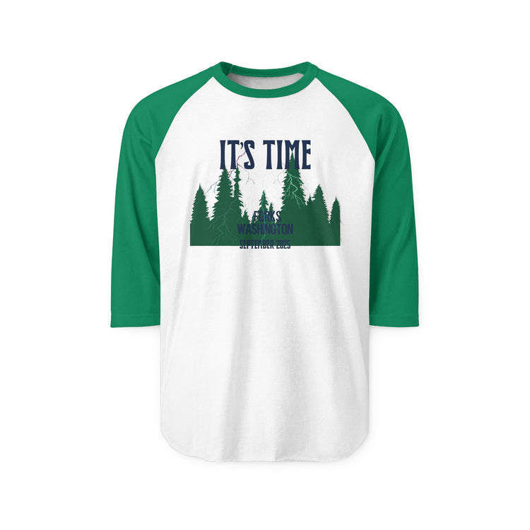It's Time 3/4 Raglan Shirt - Fandom-Made