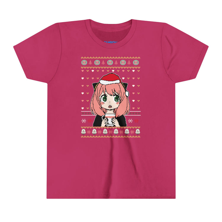 Anya Forger Ugly Christmas Sweater Youth Tee - Fandom-Made