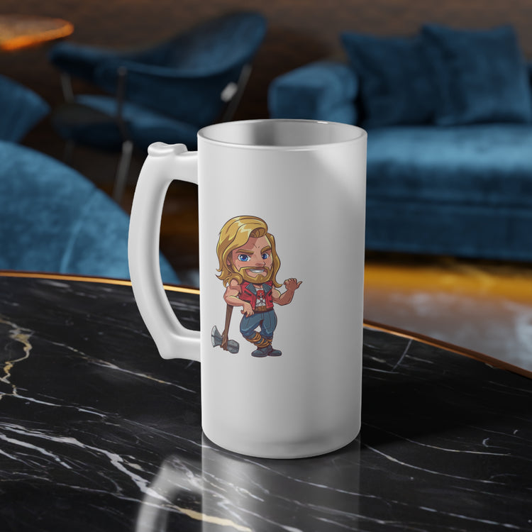 Ravager Thor Frosted Glass Beer Mug - Fandom-Made