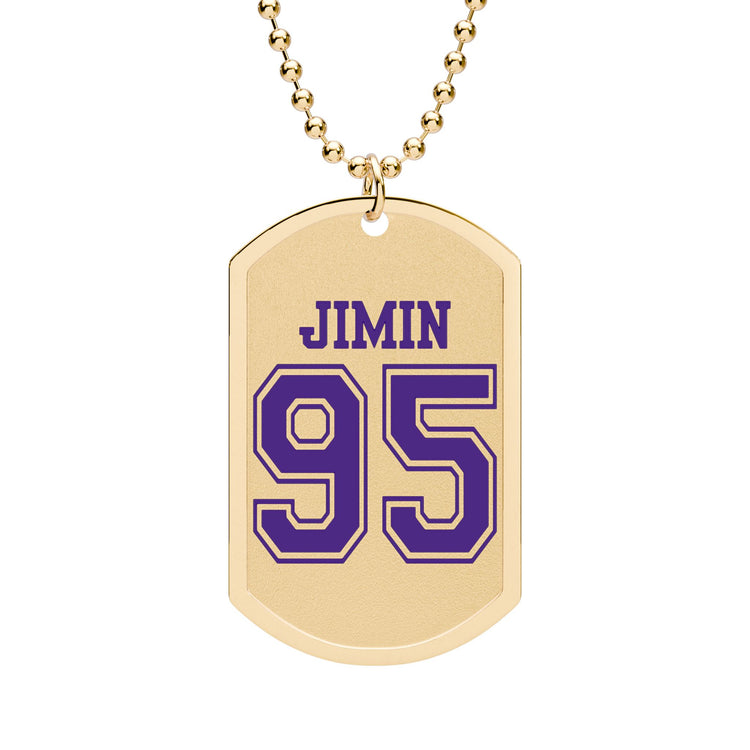 Jimin 95 Dog Tag with Chain