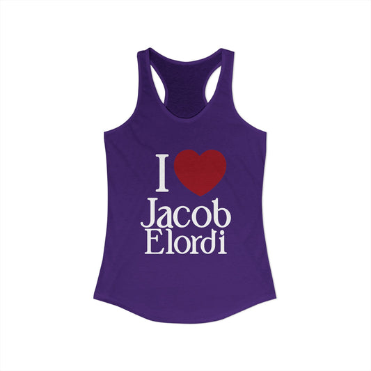 I Love Jacob Elordi Women's Ideal Racerback Tank - Fandom-Made