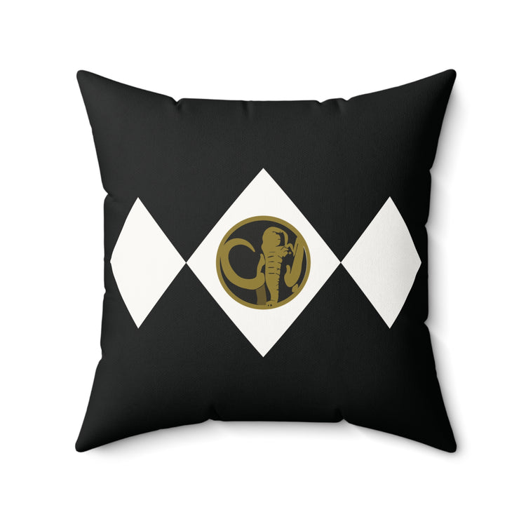 Black Ranger Faux Suede Square Pillow - Fandom-Made