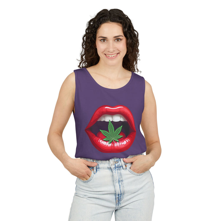 Weed My Lips Tank Top - Fandom-Made