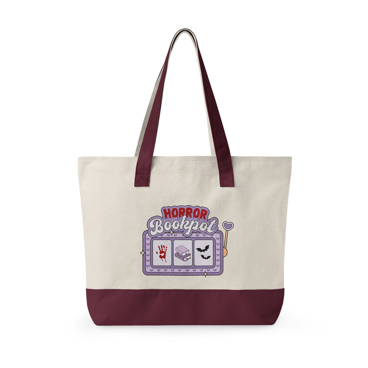 Horror Bookpot Zippered Canvas Tote - Fandom-Made