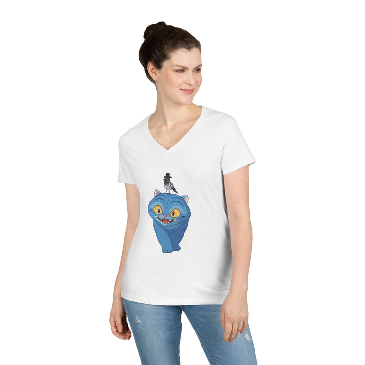 Did I Do That Ladies' V-Neck Tee - Fandom-Made