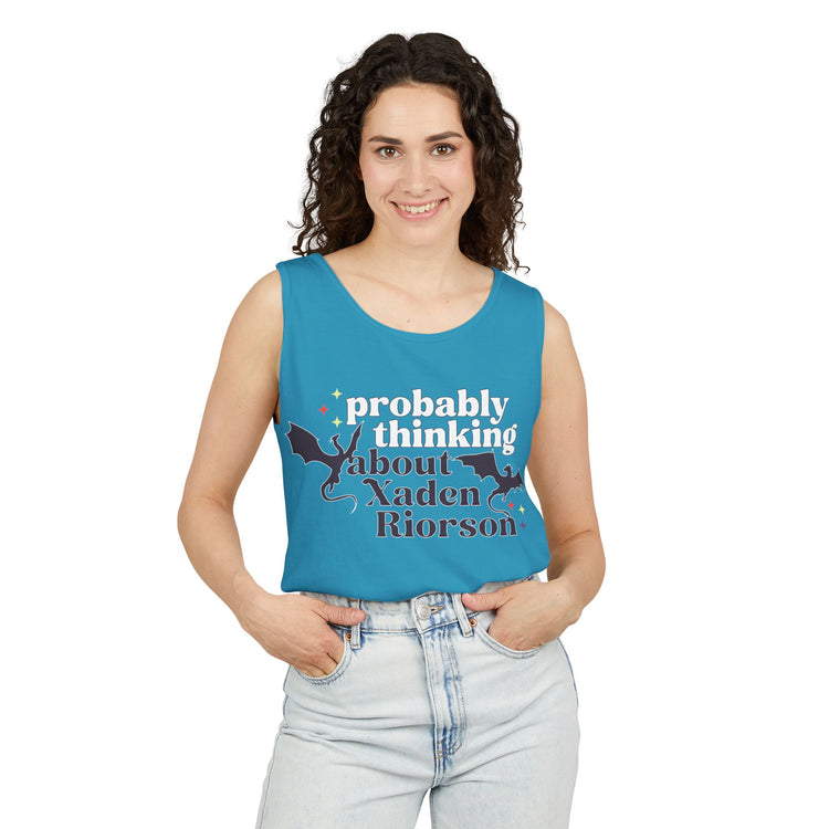 Thinking of Xaden Riorson Tank Top - Fandom-Made