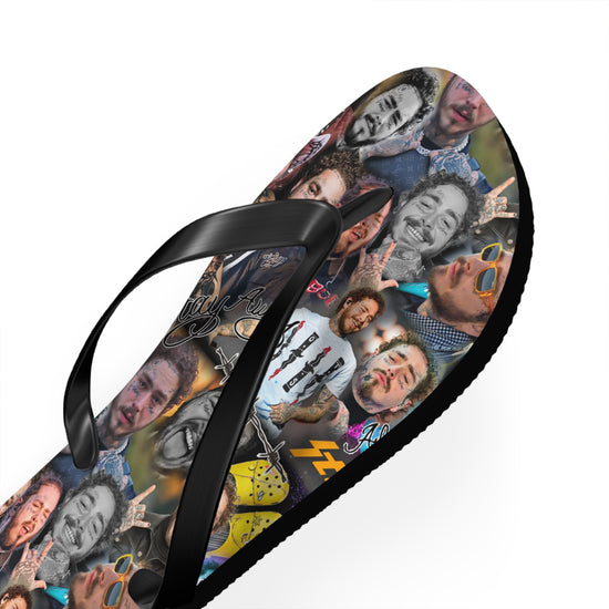 Post Malone All-Over Print Flip Flops - Fandom-Made