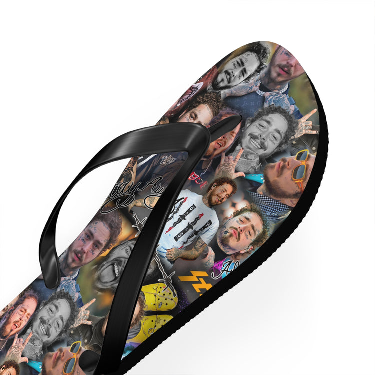 Post Malone All-Over Print Flip Flops - Fandom-Made