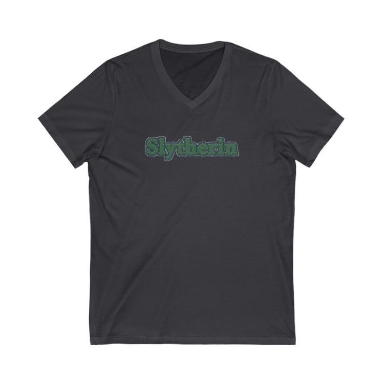 Slytherin Embroidery Design V-Neck Tee - Fandom-Made