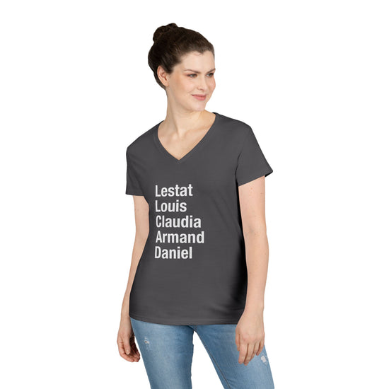 Interview with a Vampire Names V-Neck T-Shirt - Fandom-Made