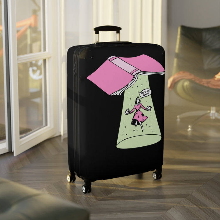 Take Me Away Luggage Cover - Fandom-Made