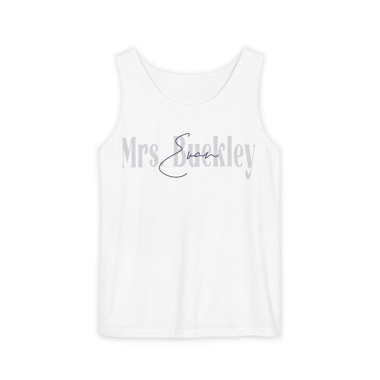 Mrs. Evan Buckley Unisex Garment-Dyed Tank Top - Fandom-Made