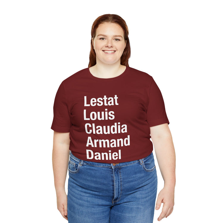 Interview with a Vampire Names Unisex T-Shirt - Fandom-Made