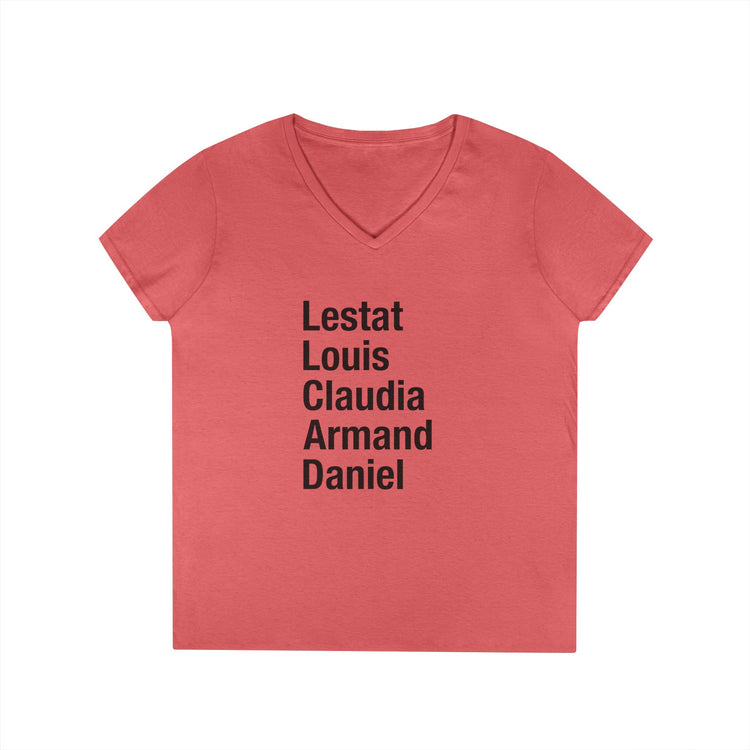 Interview with a Vampire Names V-Neck T-Shirt - Fandom-Made