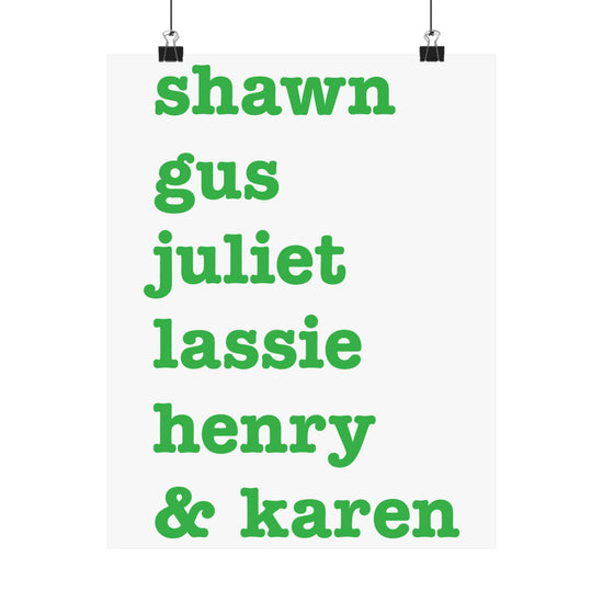Psych Names Poster - Fandom-Made