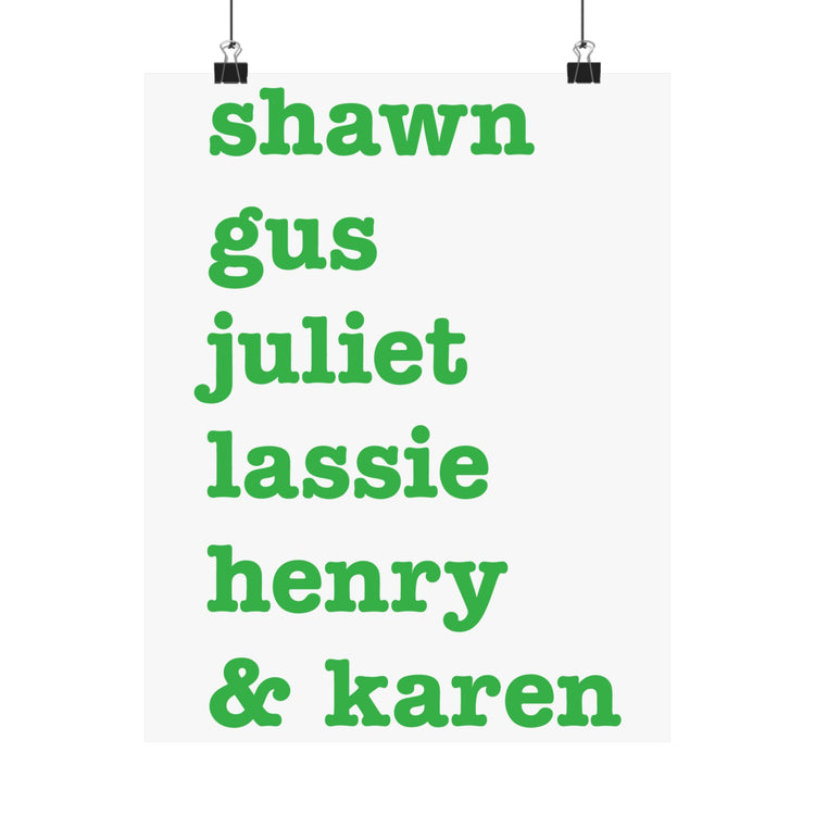 Psych Names Poster - Fandom-Made