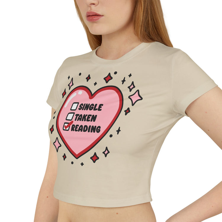 Single Taken Reading Baby Tee - Fandom-Made