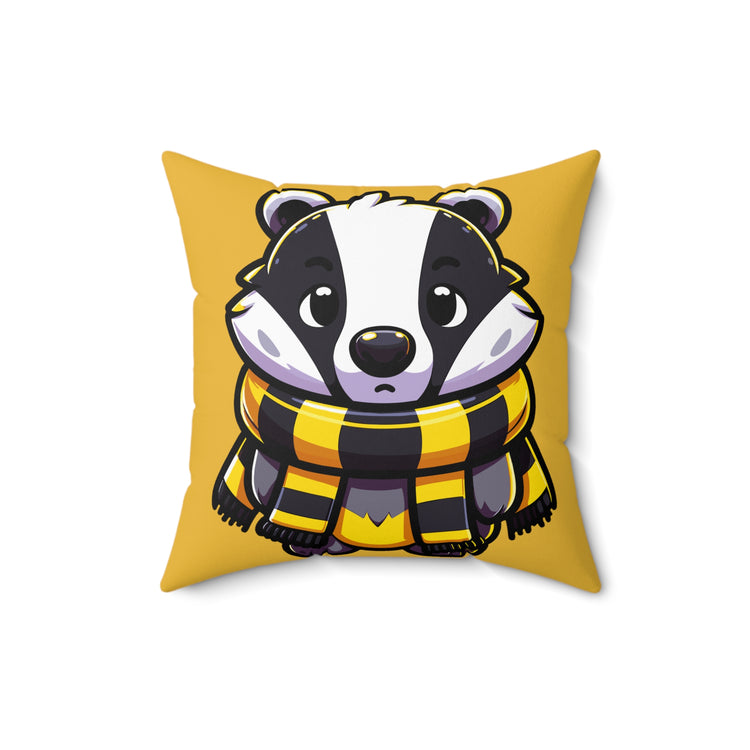 Hufflepuff Mascot Square Pillow - Fandom-Made