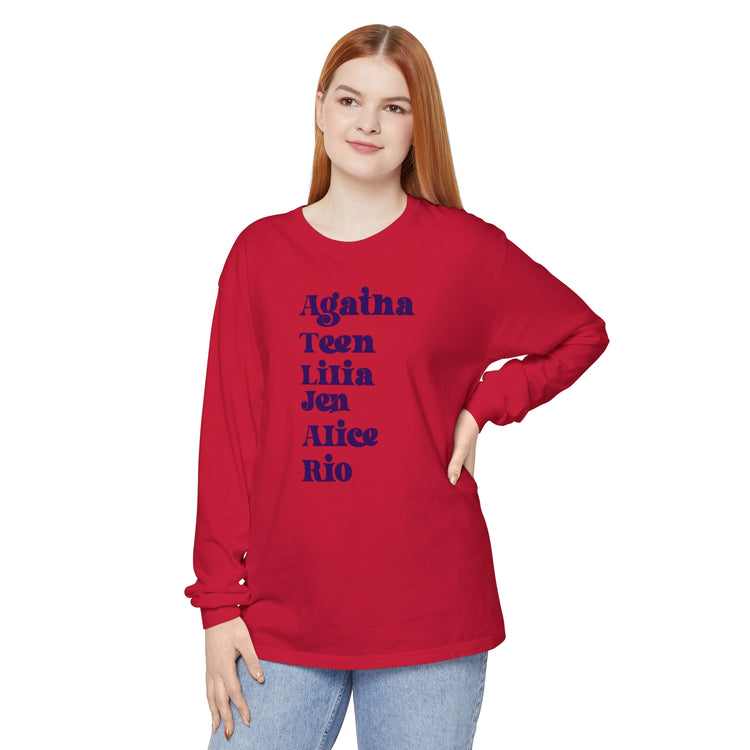 Agatha Names Long Sleeve T-Shirt - Fandom-Made