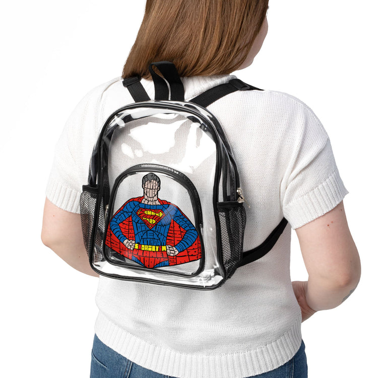 Kryptonian Calligram Clear Stadium Backpack - Fandom-Made