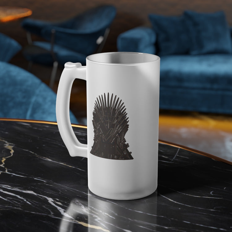 The Iron Throne Frosted Glass Beer Mug - Fandom-Made