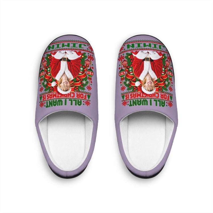 Jimin Christmas Women's Slippers - Fandom-Made