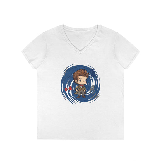 Timey Wimey Eleventh Doctor V-Neck Tee - Fandom-Made