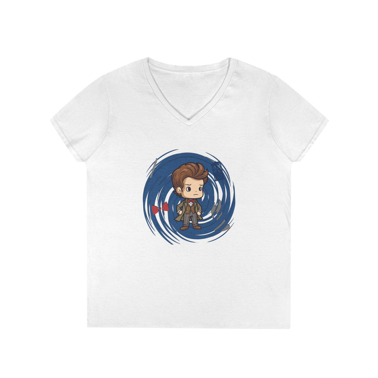 Timey Wimey Eleventh Doctor V-Neck Tee - Fandom-Made