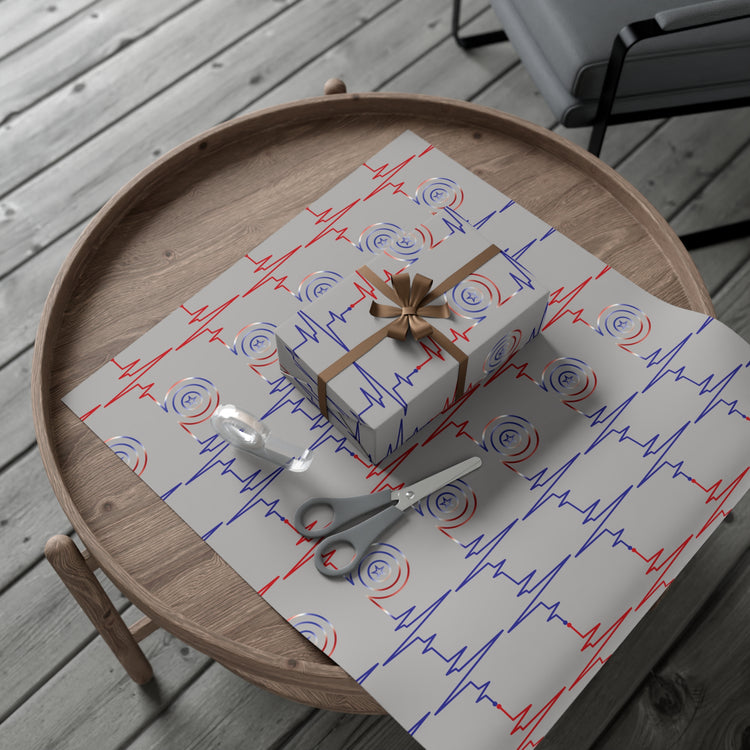 Captain America Heartbeat Gift Wrap - Fandom-Made