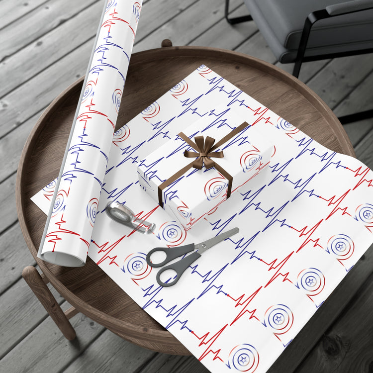 Captain America Heartbeat Gift Wrap - Fandom-Made