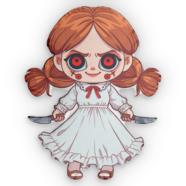 Annabelle-Shaped Pillow - Fandom-Made