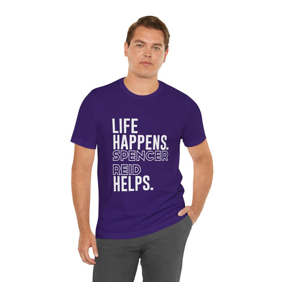 Life Happens Spencer Reid Helps T-Shirt - Fandom-Made