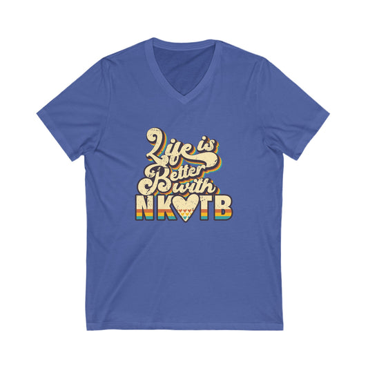 Life Is Better With NKOTB V Neck Tee - Fandom-Made