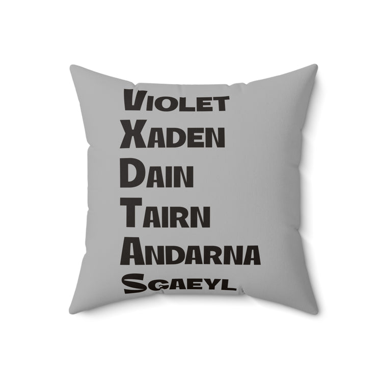 Fourth Wing Names Pillow - Fandom-Made