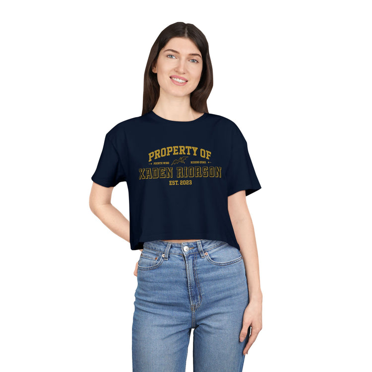 Property Of Xaden Riorson Crop Top - Fandom-Made