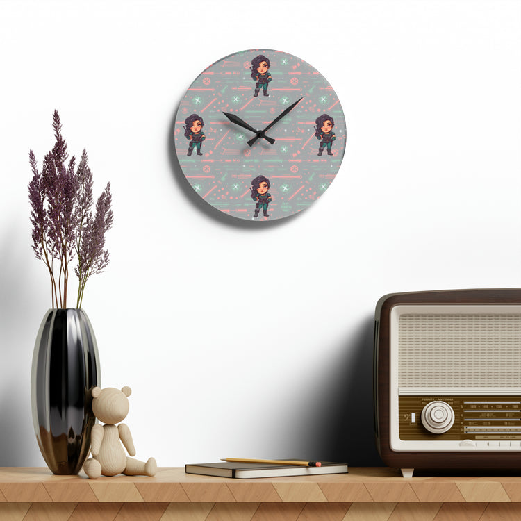 Cara Dune Acrylic Wall Clock - Fandom-Made