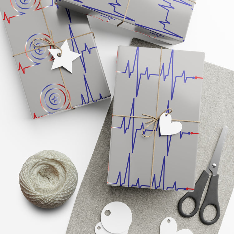 Captain America Heartbeat Gift Wrap - Fandom-Made