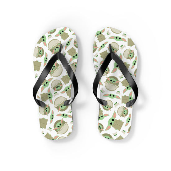 Grogu All-Over Print Flip Flops - Fandom-Made