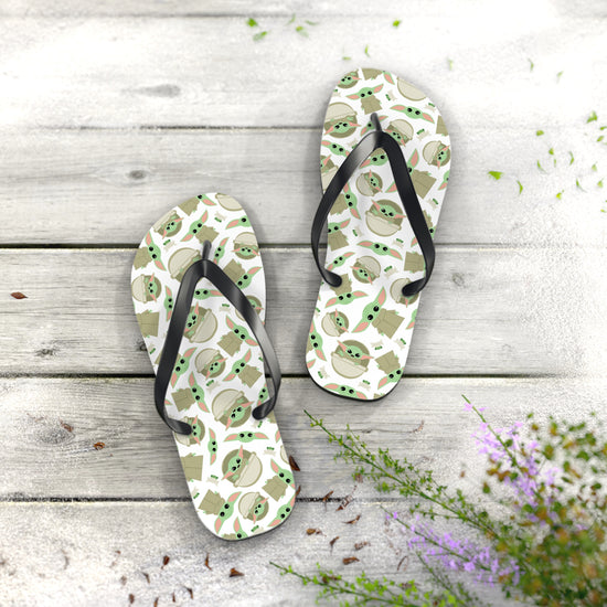 Grogu All-Over Print Flip Flops - Fandom-Made