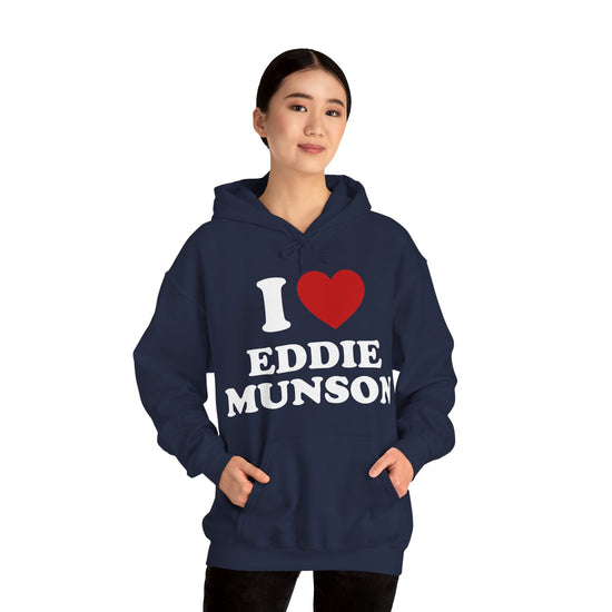 I Love Eddie Munson Hoodie - Fandom-Made