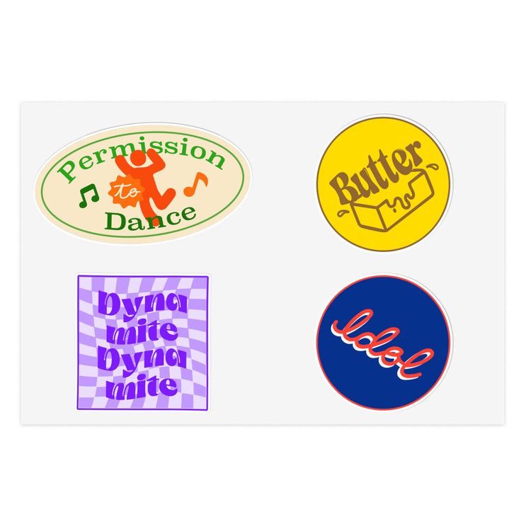 Permission To Stick Sticker Sheet