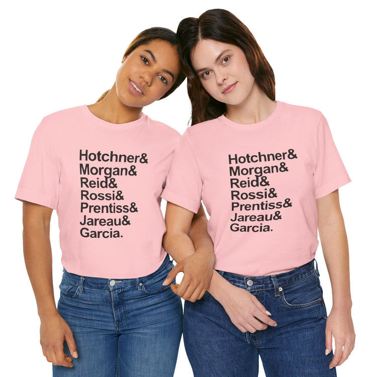 Criminal Minds Names Unisex T-Shirt - Fandom-Made