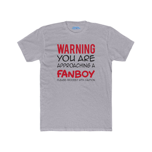 Warning Fanboy Men’s Fitted T-Shirt - Fandom-Made