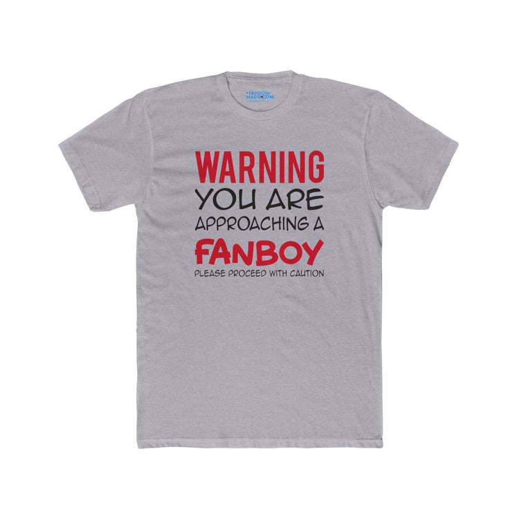 Warning Fanboy Men’s Fitted T-Shirt - Fandom-Made