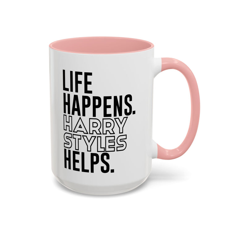 Life Happens Harry Styles Helps Mug - Fandom-Made