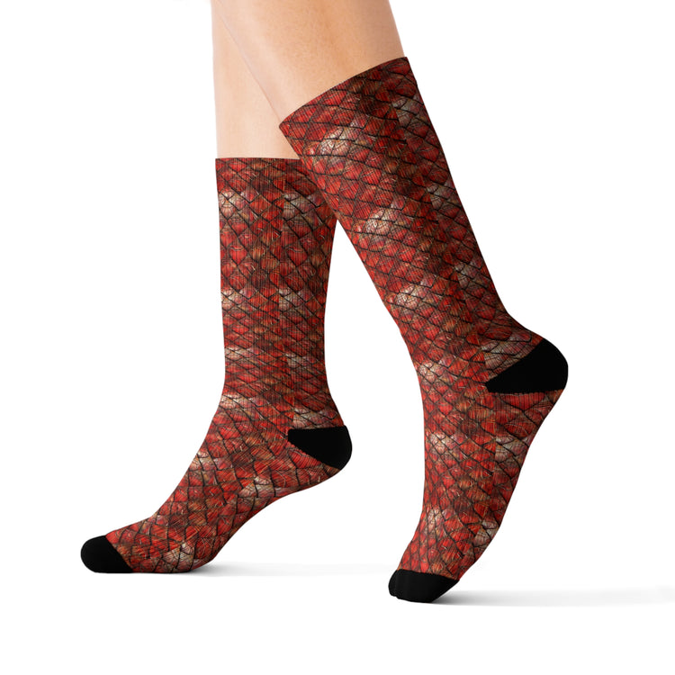 Dragon Scales All-Over Print Socks - Fandom-Made