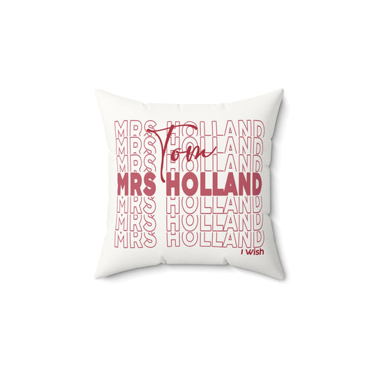 Mrs. Holland Faux Suede Square Pillow