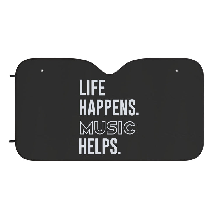 Life Happens Music Helps Car Sunshade - Fandom-Made