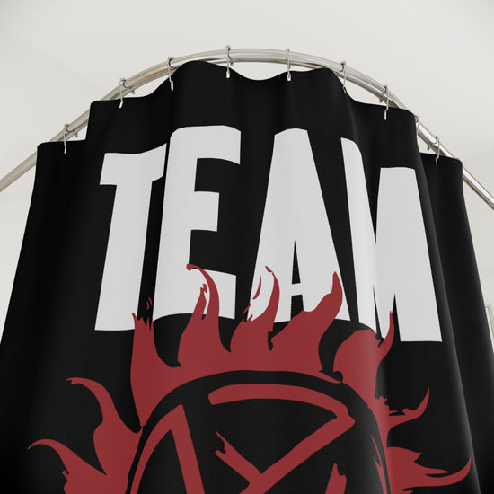 Team Crowley Shower Curtain - Fandom-Made