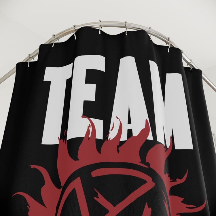 Team Crowley Shower Curtain - Fandom-Made